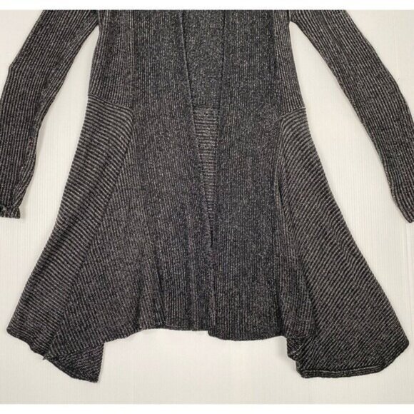 Cabi 3530 Long Layer Cardigan Sweater Medium Size M Open Front Black and Gray - Picture 7 of 9